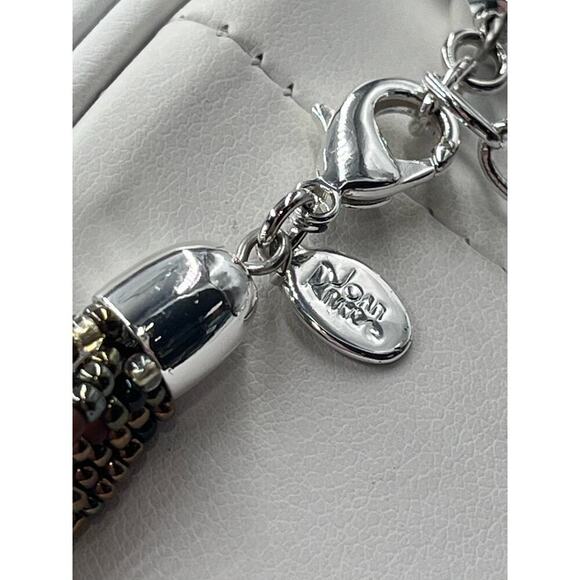 Joan Rivers Vintage Tigers Eye Bird Call Pendant 10 Strand Beaded Necklace - Picture 9 of 14